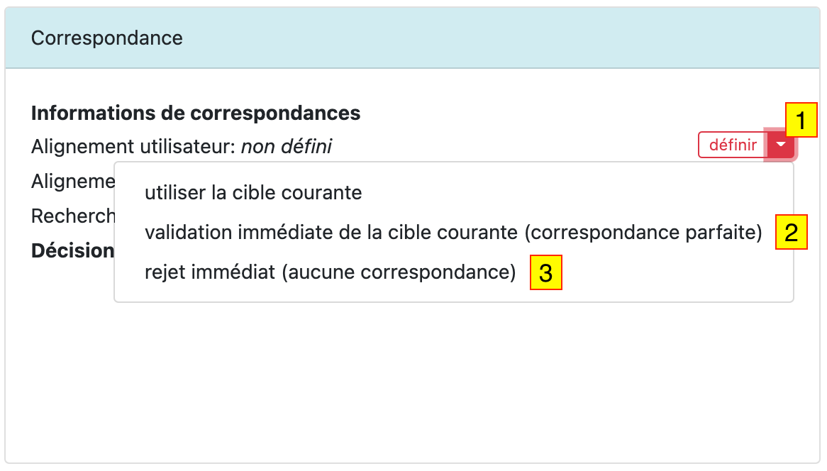 Actions rapides du panneau d'alignement